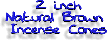 2 inch Natural Brown Incense Cones